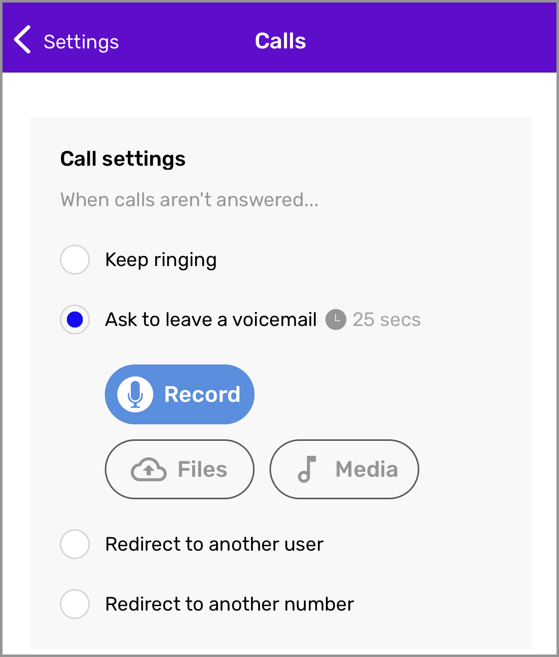 Call settings PhoneLine+ customer knowledge base